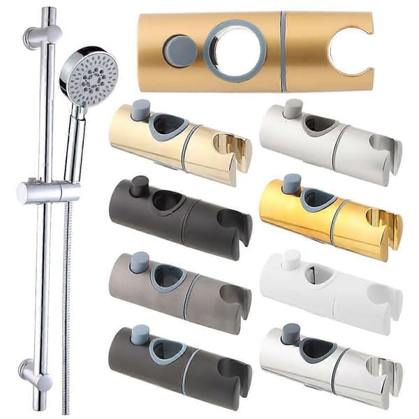 Justerbar dusjbrakett ABS erstatning Solid baderoms dusjstang hode gliderholder baderomstilbehør produkter tilbehør 6
