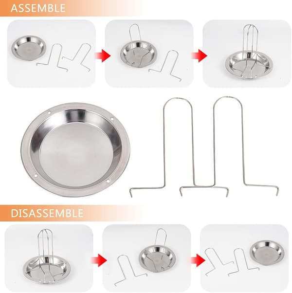 Kyllingegrillstativ, Kyllingelårholder, Kyllingeholder i rustfrit stål, Non-stick Kylling Kalkun Stegefad Grill Bage Gryder