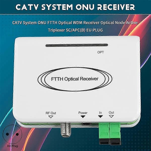 FTTH Optisk WDM Mottaker med Aktiv Triplexer SC/EU Tilkobling for CATV Systemer A