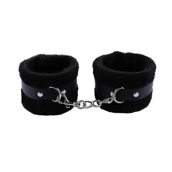 Myk Håndledds Lær Håndjern Armbånd Avtakbart Justerbart Leke