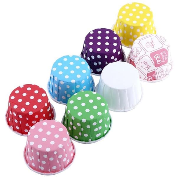 100 stk. papir kake cupcake liner etui wrapper muffins bakeformer til fest bryllup rosa