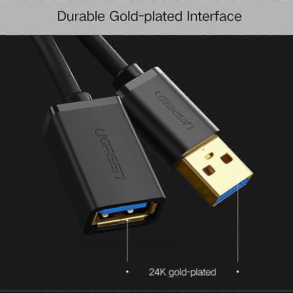 Ugreen 1m USB 3.0 Hann til Hunn Data Sync Super Speed Overføringsforlengelseskabel
