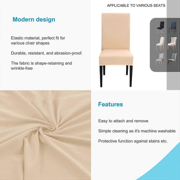 Elastisk Stoltrekk Stoltrekksett CREAM 2 piece