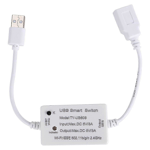 Tuya USB Smart Switch WIFI Controller med Timer Funktion til USB Apparater