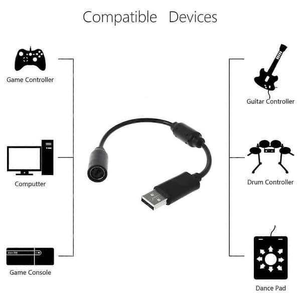 USB-kabel/adapter til Logitech G920 pedaler, rat, sort p