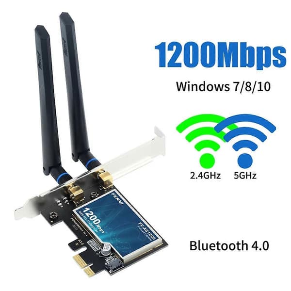 AC1200 PCIE WiFi-adapter Bluetooth 4.0