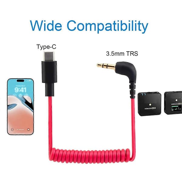 USB C til 3,5 mm kabel til Wireless Go II