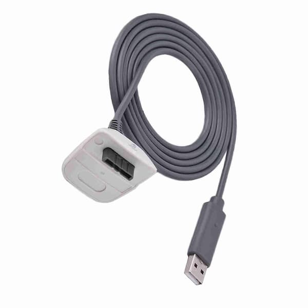 Xbox 360 Trådløs Controller USB Opladerkabel, Hurtig Opladningsledning til Microsoft Gamepad, Holdbart Hvidt Opladerkabel