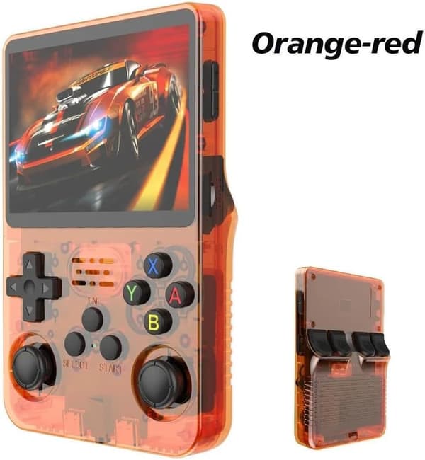 R36S Retro Håndholdt Videospillkonsoll Linux System 128GB Spill- Orange 128GB