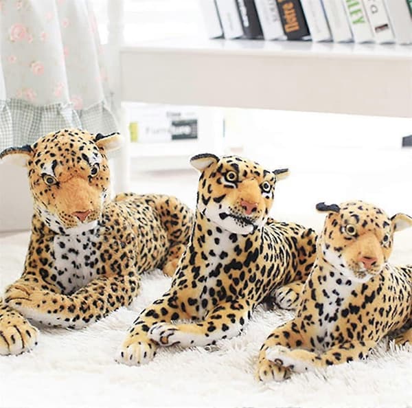 Kæmpe Leopard Udstoppede Dyr Stor Udstoppede Cheetah Plys Legetøjsgaver til Børn