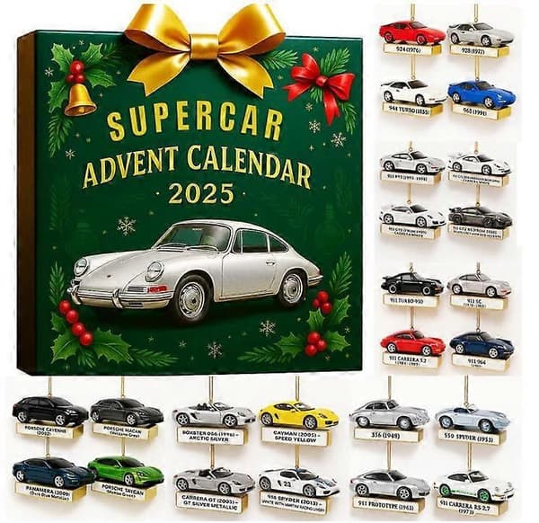 Porsche Adventskalender Blind Box Juletrepynt