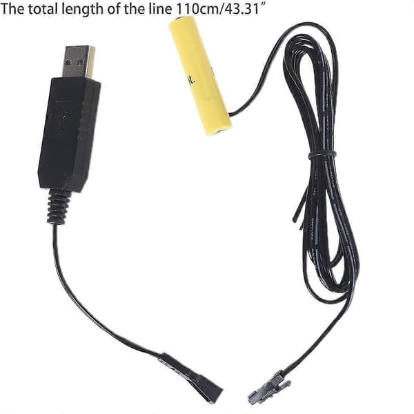 USB til 1,5V 3V 4,5V 6V AAA-4AAA Batterieliminator Kan Erstatte 1-4AAA Batterier 4.5V