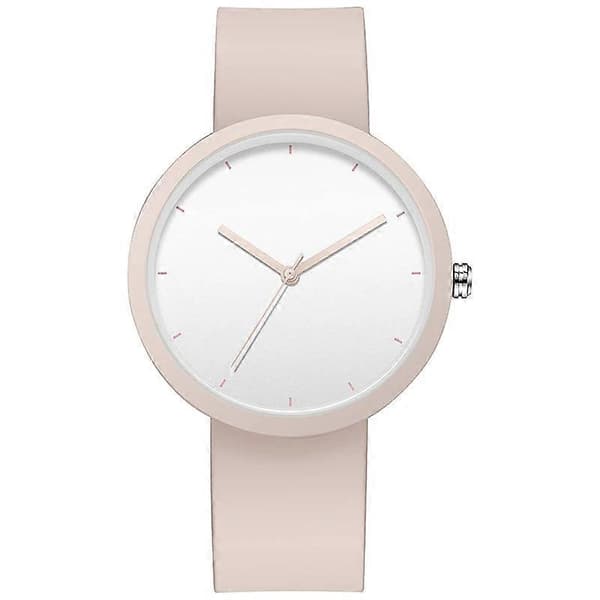 Minimalistisk Klocka, 41mm Pvd Boett, Gummiband Pink