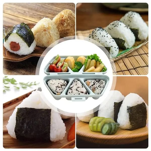 Triangulär Sushi Formpress, Triangel Risbollsmakare, Återanvändbar Triangel Risbollsform, DIY Köksaccessoarer