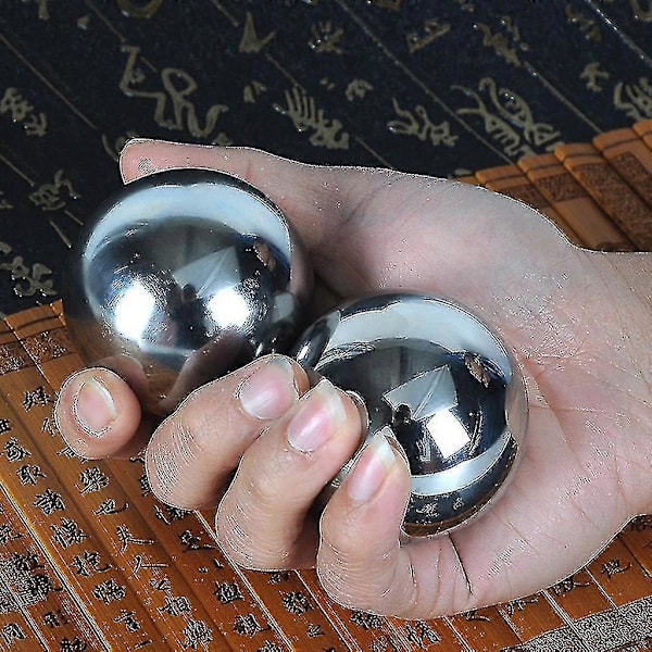 1 par fingerøvelse Baoding bolde håndmassagebolde daglige meditationsbolde tilfældig farve tilfældig farve 38mm