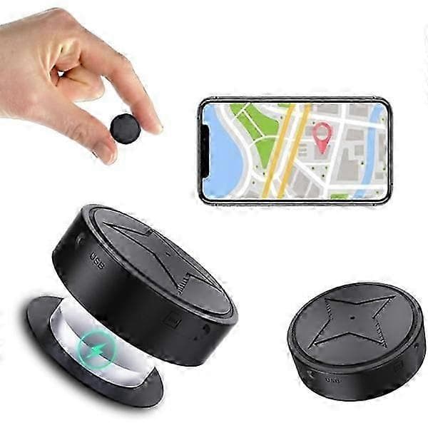 GPS-tracker för fordon, inget abonnemang krävs, stark magnetisk anti-förlust