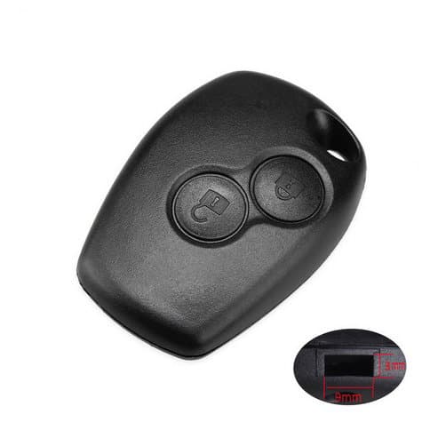 Nøgleetui med 2 knapper 3/9 huller til Renault Duster Dacia Sort one size Svart one size