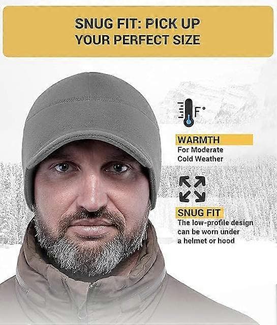 Fleece Vinterlue med Skygge - Menn - Øreklaff Lue Hatt Grey