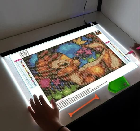 LED Rissebrett A5/A4/A3 med 3 Lysstyrker lysbord/lysplate