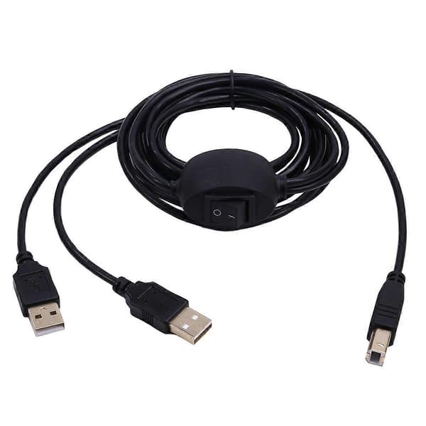 2 i 1 Printerkabel USB A til B Han til Han Printerkabel til Printer Splitter til To Computere A A