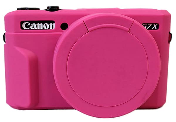 Silikon Avtakbart Linsebeskyttelse For Canon G7x Mark ii Magneta