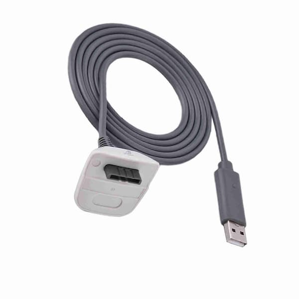 Xbox 360 Trådløs Controller USB Opladerkabel, Hurtig Opladningsledning til Microsoft Gamepad, Holdbart Hvidt Opladerkabel