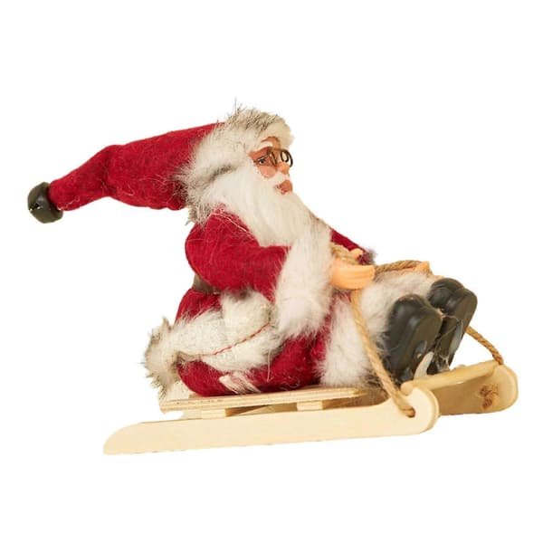 Tomte Skidfiskgur, Tomte Docka, Juldekorationer, Tomte Style E