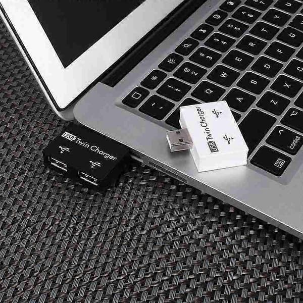 1-til-2 Port USB 2.0 Hann USB Dobbel Splitter Hub Ledningsadapter Konverter