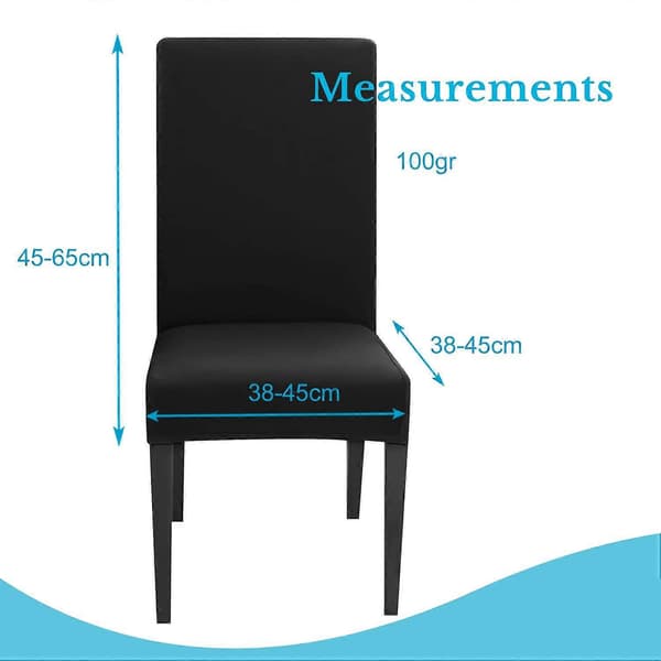 Elastisk Stoltrekk Stoltrekksett BLACK 4 piece
