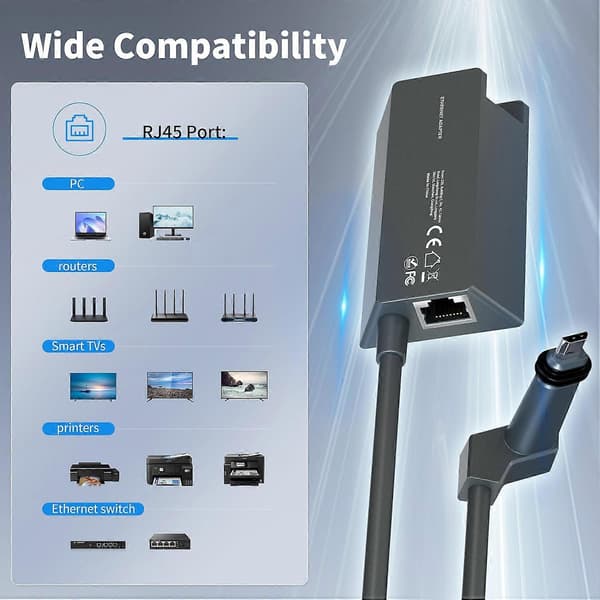 Starlink Ethernet-adapter til Starlink Standard Actuated Gen 2 kablet eksternt netværk