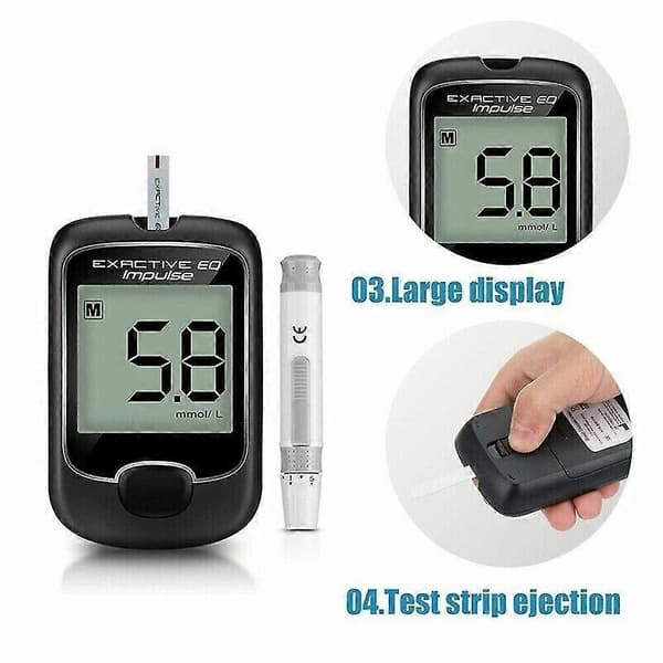 Smart Digital Display Glucometer Bærbart Blodsukker Testsæt med Glucometer Strips Host Mg DL