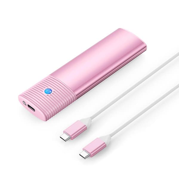 10 Gbps M2 NVME Sata USB 3.2 Harddisk Kabinet Boks Understøtter UASP 2 Protokoller Pink 10Gbps