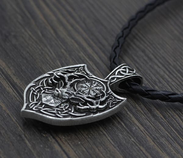 Norse Wolf Vikings Halsband Silvergrå one size