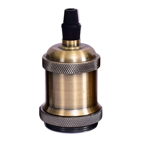 Et sæt med 3-fatnings E27 Spiral DIY Retro Lampeadaptere til Pendelophæng, Cyan