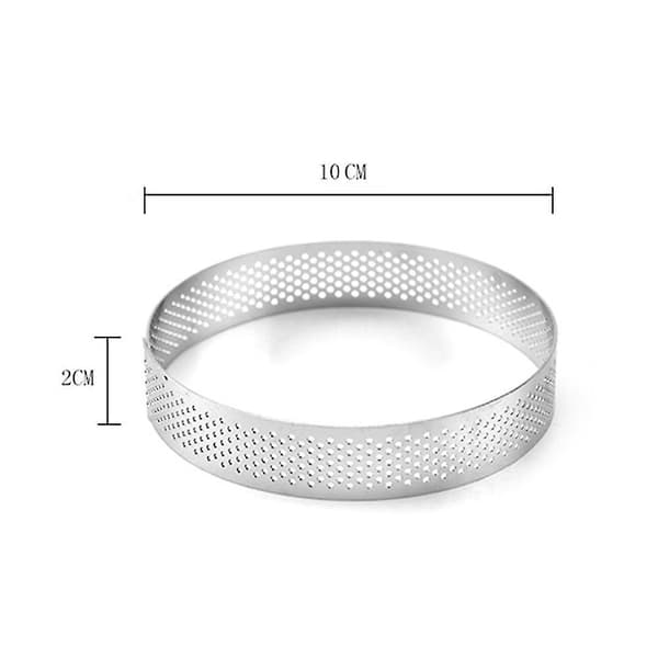 Rund kakform Mousse Ring Cutter Cirkelskärare Form Andningsbart köksredskap (10cm)
