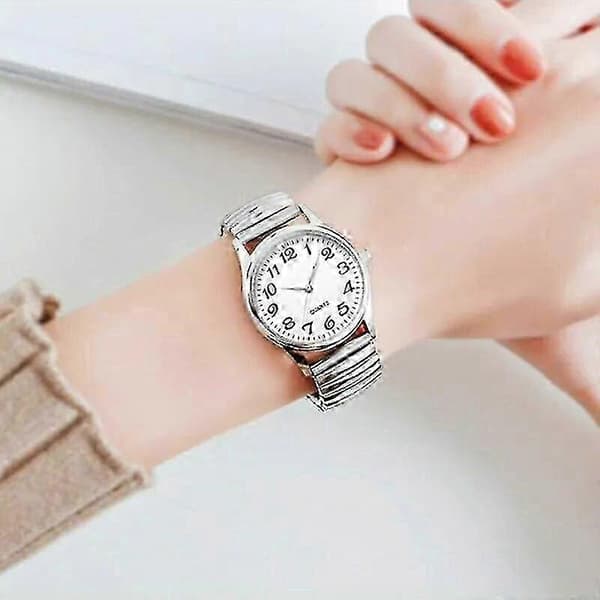 Herr Dam Armbandsur Par Flexibelt Stretchband Kvarts Klockor