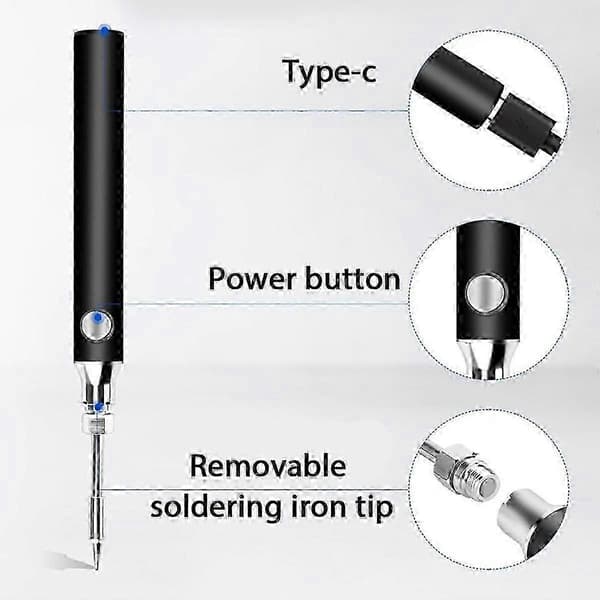 Tålig Batteripenna med Snabb Uppvärmningsfunktion och Smart USB-Adapter