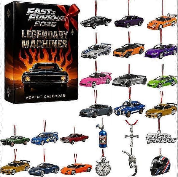 julekalender 2025 - full akryldekorasjon Fast &amp; Furious