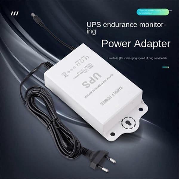 12V-2A Avbrottsfri strömförsörjning för WiFi, modem, router, säkerhetskamera Mini UPS Batteribackup Protector EU-KONTAKT