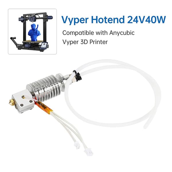 Vyper Hotend 24V40W til 3D Printer Udskiftning Kompatibel med Anycubic Vyper 3D Printer med Messing