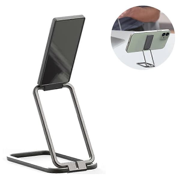 Ultratynd Foldbar Løftbar Mobiltelefonholder - Sort