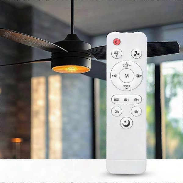 Fjernkontroll for taklampe med dimming og fargeendring for E27 viftelamper