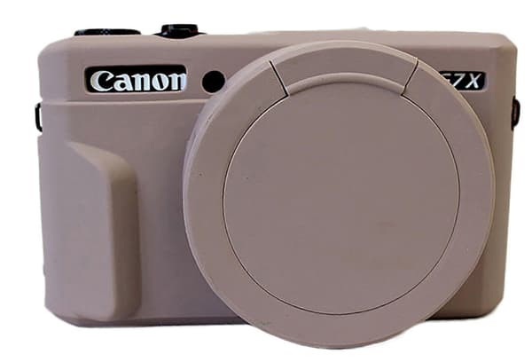 Silikon Avtagbart Linsskydd För Canon G7x Mark ii Grå