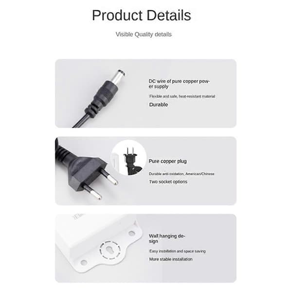 12V-2A Avbrottsfri strömförsörjning för WiFi, modem, router, säkerhetskamera Mini UPS Batteribackup Protector EU-KONTAKT
