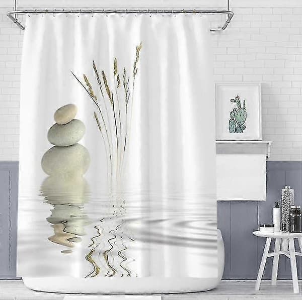 Duschdraperi 120 X 180 Cm Digitaltryck Modern Design Vattentätt Tvättbart Mögelresistent Polyestertyg Med Krokar Ingår