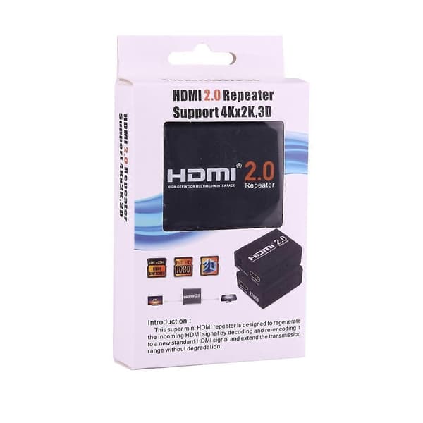 2160P Full HD HDMI 2.0 Forstærker Repeater, Understøtter 4K x 2K, 3D