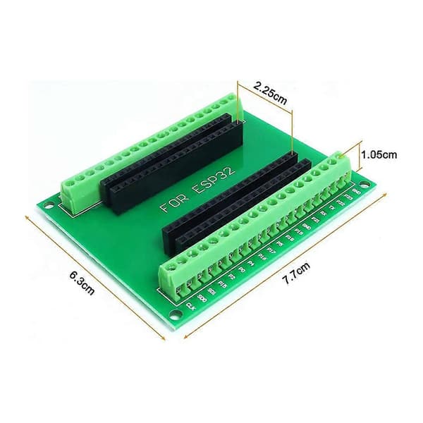 2 stk. ESP32 Breakout Board GPIO 1 til 2 til 38PIN Smal Version ESP32 ESP-WROOM-32 Microcontroller