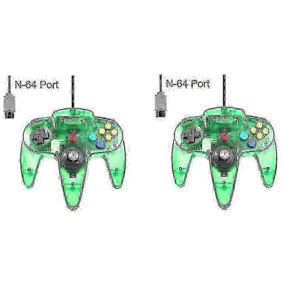 2-pak Klassisk Kablet N64 Controller Retro Spil 64-bit Gamepad Joystick Udskiftning