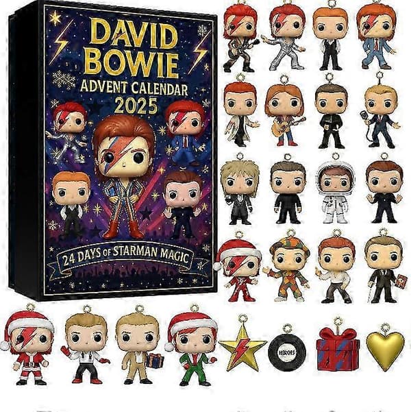 julekalender 2025 - full akryldekorasjon David Bowie
