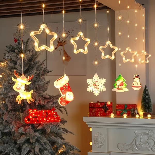Julelys 8 tilstande LED julelyskæde juledekorationer